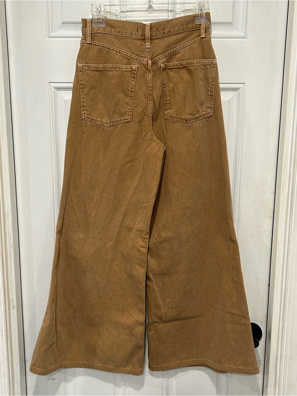Free People We The Free Wide Leg Jeans Brown High Waist 27 Cotton OB885008 EUC - Picture 4 of 11